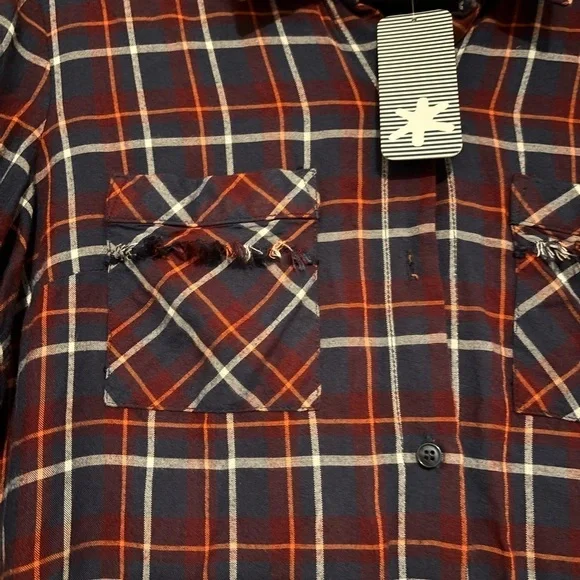 Splendid Marguerite Plaid flannel shirt buttoned - Picture 4 of 5